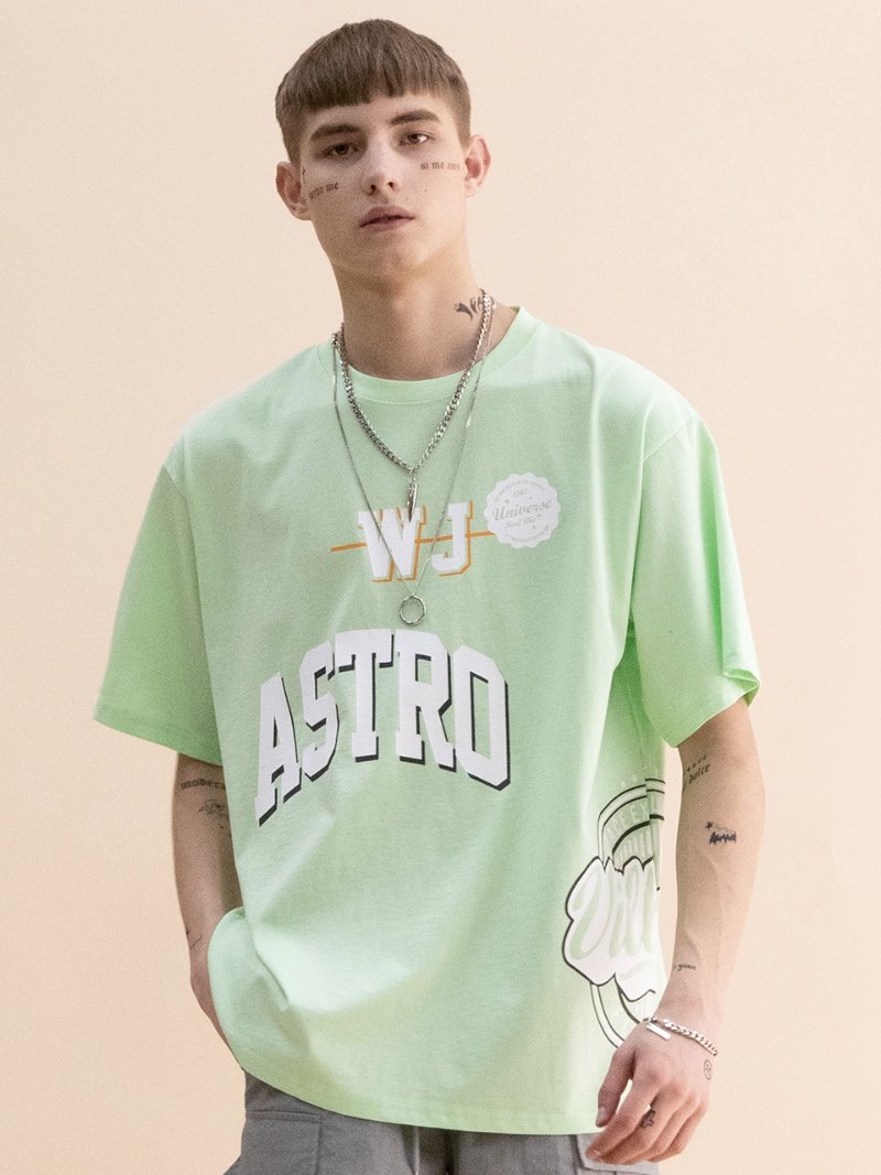 Astro Print T-shirts (GREEN)