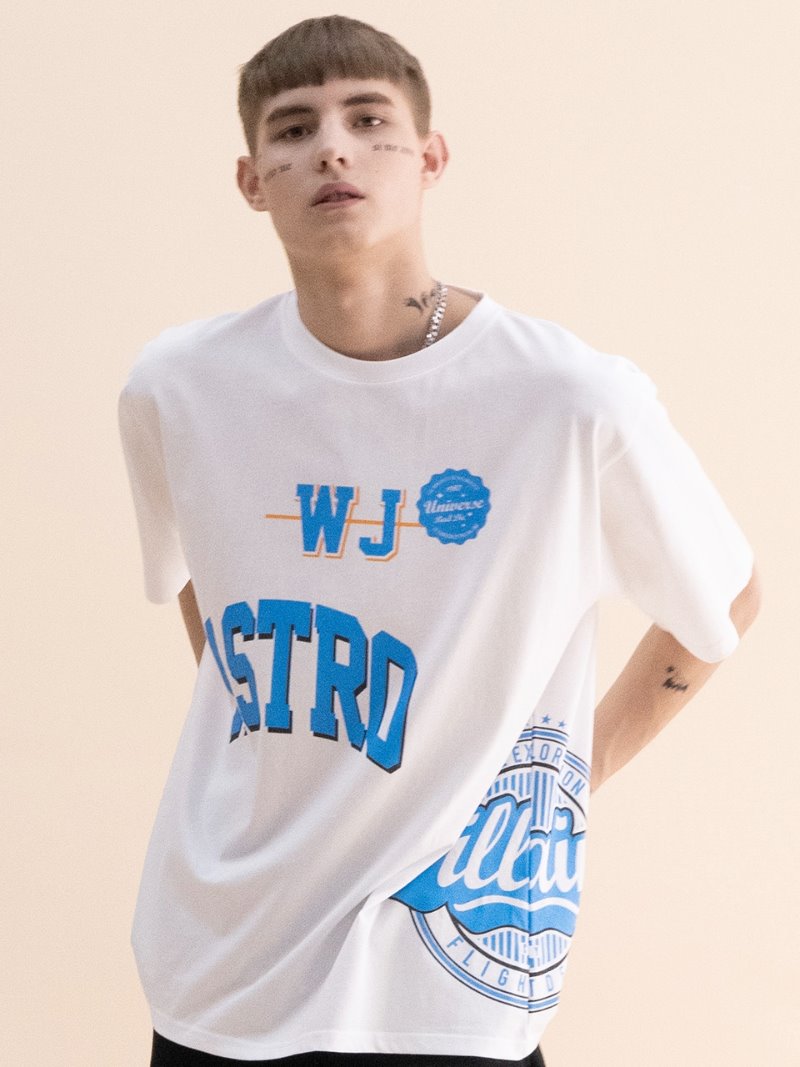 Astro Print T-shirts (WHITE)